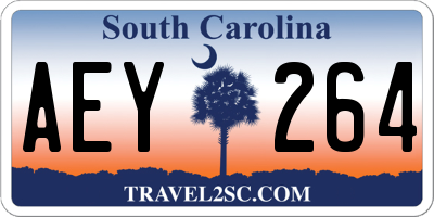 SC license plate AEY264