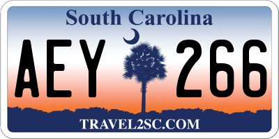 SC license plate AEY266