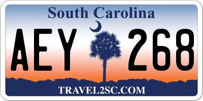 SC license plate AEY268