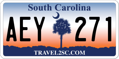 SC license plate AEY271