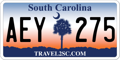 SC license plate AEY275