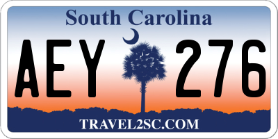 SC license plate AEY276