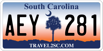 SC license plate AEY281