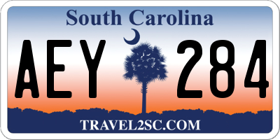 SC license plate AEY284