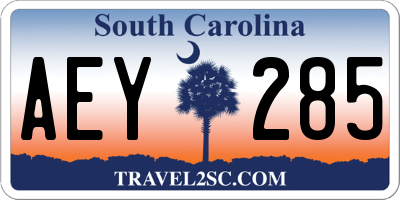 SC license plate AEY285