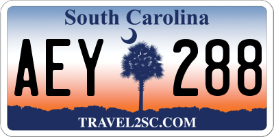 SC license plate AEY288