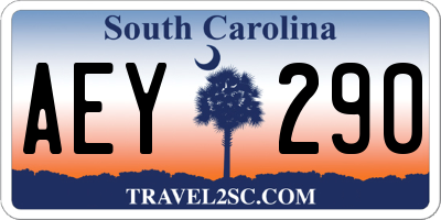 SC license plate AEY290