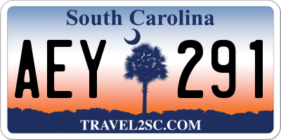 SC license plate AEY291