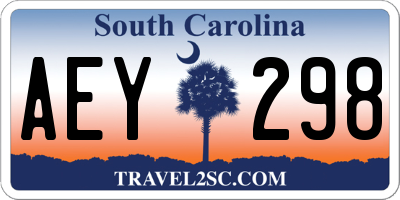 SC license plate AEY298