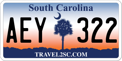 SC license plate AEY322
