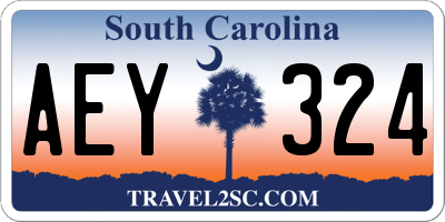 SC license plate AEY324