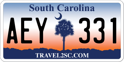 SC license plate AEY331
