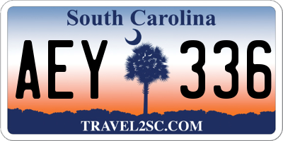 SC license plate AEY336