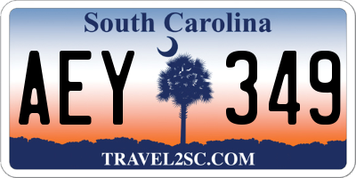 SC license plate AEY349