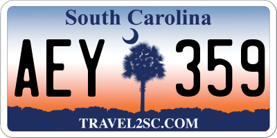 SC license plate AEY359