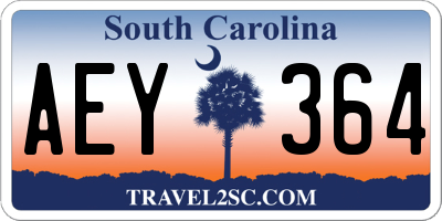 SC license plate AEY364