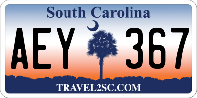 SC license plate AEY367