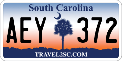 SC license plate AEY372