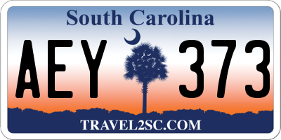 SC license plate AEY373