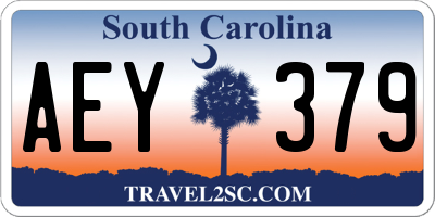 SC license plate AEY379
