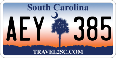 SC license plate AEY385