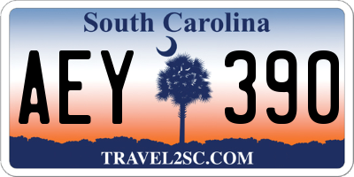 SC license plate AEY390