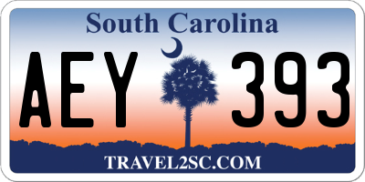 SC license plate AEY393
