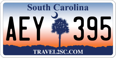 SC license plate AEY395