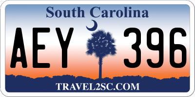 SC license plate AEY396
