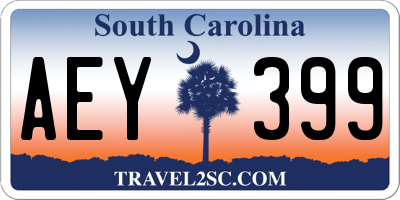 SC license plate AEY399