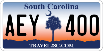 SC license plate AEY400