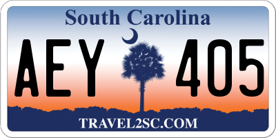 SC license plate AEY405