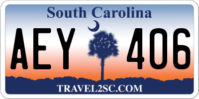 SC license plate AEY406