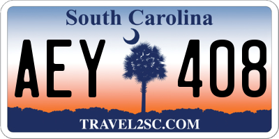 SC license plate AEY408