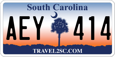 SC license plate AEY414