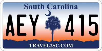 SC license plate AEY415