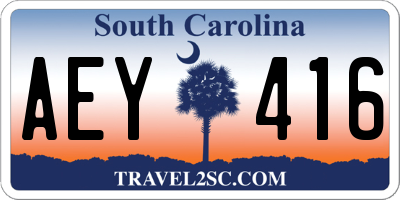 SC license plate AEY416
