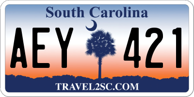 SC license plate AEY421