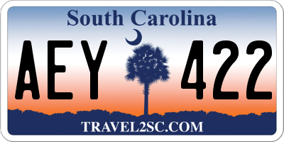 SC license plate AEY422