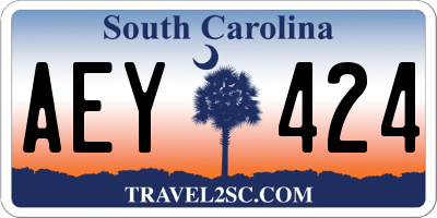 SC license plate AEY424