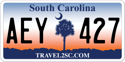 SC license plate AEY427