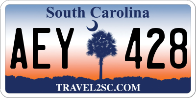 SC license plate AEY428