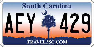 SC license plate AEY429