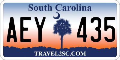 SC license plate AEY435