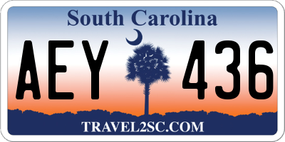SC license plate AEY436