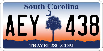 SC license plate AEY438