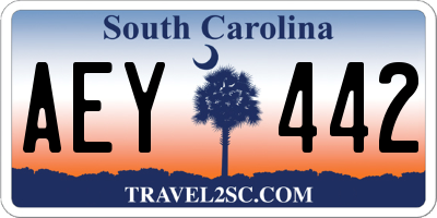 SC license plate AEY442