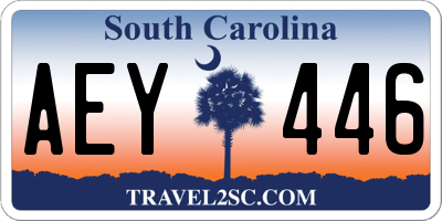 SC license plate AEY446