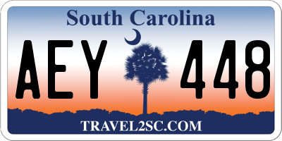 SC license plate AEY448