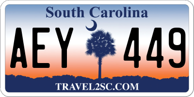 SC license plate AEY449